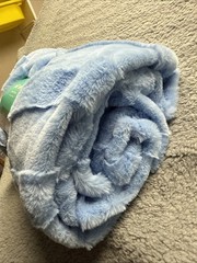 Pillowfort Blue Wave Kids’ Plush Throw Blanket – 58in L x 48in W