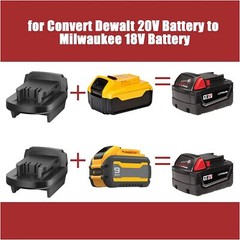 MIL18DL Battery Adapter Converter for Milwaukee 18V Lithium to De walt 20V Tools