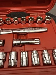 CRAFTSMAN 29308 20pc Metric SAE Ratchet Thru Socket SET. USED ONCE Or TWICE.