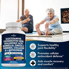 Glucosamine Chondroitin MSM Turmeric Curcumin Collagen Hyaluronic Acid