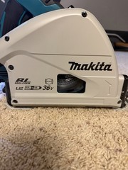 Makita XPS01 6.5 in Cordless Circular Track Saw – Two 18 Volt 5.0 Ah Batteries