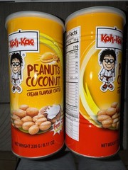 Koh-Kae Peanuts Coconut Cream Flavour Coated 230 G (8.11 Oz) 2 Cans