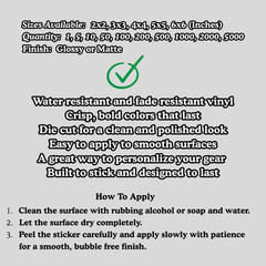 Custom Printed Stickers Vinyl Decals Waterproof Die Cut Matte Glossy Holo Logo