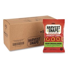 Green Rabbit 22002516 1.35 oz Crunchy Loops – Sour Cream and Onion (8/Box) New