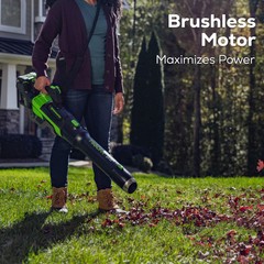 Greenworks – 80-Volt 750 CFM Cordless Handheld Blower (1 x 2.5Ah Battery and …