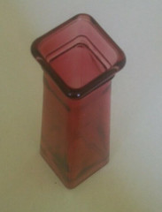 Red Flower Vase 2.36 In D X 7.68 IN H For Weddings/Birthdays/Valentines Day-NEW