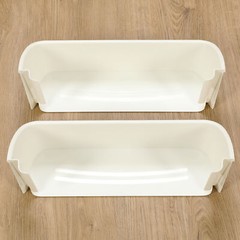 2-Pack 240323001 Door Bin Shelf White Lower ABS For Frigidaire Refrigerator