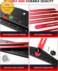 Stair Tread Template Tool 8″ to 60″ Aluminum Stair Tread Jig for Accurately