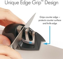 2 Stages Knife Sharpener PROFESSIONAL CHEF GRADE SYSTEM Tool Ceramic Tungsten