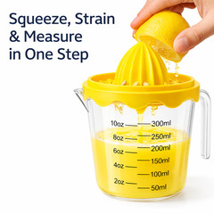 Orange Lemon and Lime Juicer and Reamer Squeezer and Strain Measured Amounts