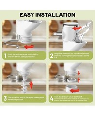 Gourmet Pasta Press Attachment for KitchenAid Stand Mixers, Pasta Attachment…