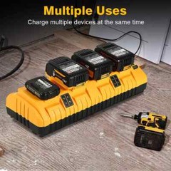 DCB104 20V MAX Battery Charger Replacement for Dewalt Battery Charger, 4 Port