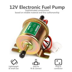 12V Universal 2.5-4PSI Gas Diesel Inline Low Pressure Electric Fuel Pump HEP-02A
