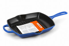 Le Creuset Signature Square Skillet Grill — 10.25″ (26 cm) | Marseille / Blue