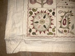 Lg Aarong Embroidered Tapestry Folk Art Bangladesh Pictorial Tapestry 31″ x 78″