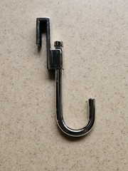 REJUVENATION EMERY POLISHED NICKEL SWIVELING WALL POT RACK UTENSIL HOLDER HOOK