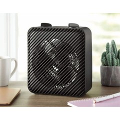 PACK of 4 Pelonis 1500W 3-Speed Electric Fan-Forced Space Heater Black OPEN BOX