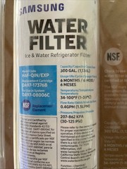 Genuine Samsung Water Filter Model HAF-QIN/EXP Replacement Cart: DA97-17376B OEM