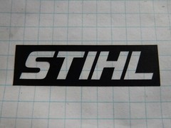 STIHL Full color bkgnd CUSTOM CHAINSAW LETTERING STICKER DECAL+/- 3/4″ x 2-1/2″