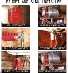 8 in 1 Faucet Sink Installer Home Multi Tool Pipe Wrench For Plumbers Homeowners
