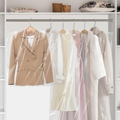 10/20/30 Pack Garment Bags for Hanging Clothes, Clear Plastic Dry Cleaning Bags