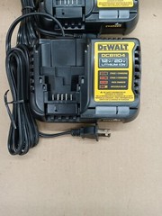Dewalt DCB1104, 12V/20V Lithium Ion Battery Charger (Lot of 2), New Genuine OEM