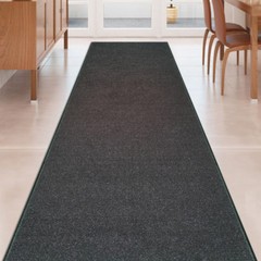 Custom Size SOLID BLACK Stair Hallway Runner Rug Non Slip Rubber Back