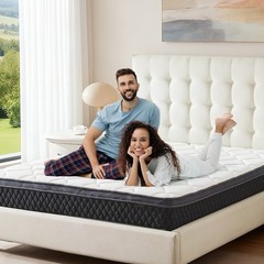 EDX Queen Hybrid Mattress, 10 Inch, Individually Pocketed Springs, Memory Foam,