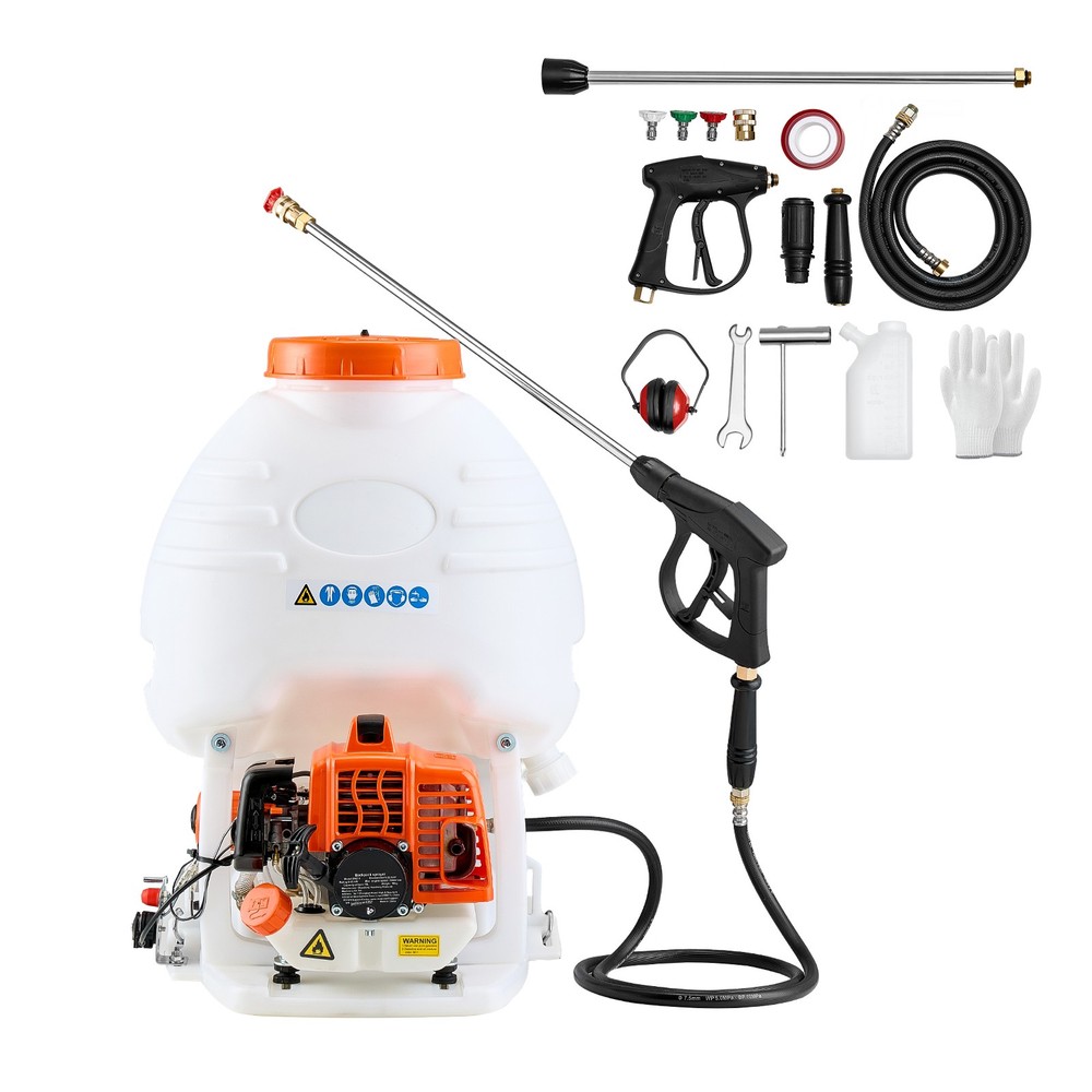 Uimoso Gas-Powered Backpack Sprayer, 26.5CC Engine, 5-Gal Capacity for Gardening