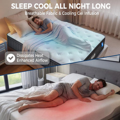 12″ King Size Hybrid Mattress in a Box – Medium Firm, Cool & Supportive Sleep