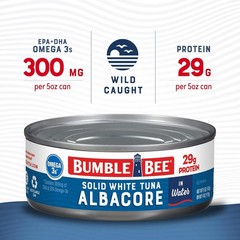 Bumble Bee Solid White Albacore Tuna in Water, 5 oz Can (Pack of 24)