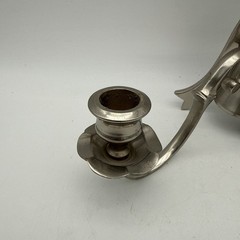 Hand Forged Iron Silver Metal Steel Two Arm Candleholder Wall Sconce