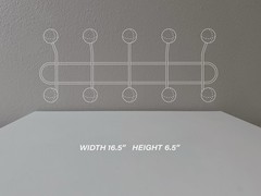 Mid Century Modern Metal Coat Rack Wall Hooks Entryway Organizer Minimalist