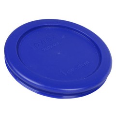 Pyrex 7202-PC 1 Cup Round Plastic Cadet Blue Storage Lids 10PK for Glass Bowl