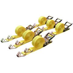 6 PACK 1.5″ x 15′ 4000 lb Ratchet Straps J Hook Heavy Duty Tie Downs New
