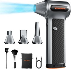 WOLFBOX MF200 Electric Compressed Air Duster with Air Blower Cleaner For PC, Car