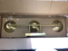 Progress Lighting Avec 24.25 in. 3-Light Brushed Gold Contemporary Vanity Light