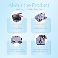 Cordless Wall Climbing Robotic Pool Cleaner for 2200 Sq Ft In-Ground Pools Grey