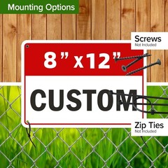 Customized Horizontal Tin Sign, allowing for the addition of any text/Photo