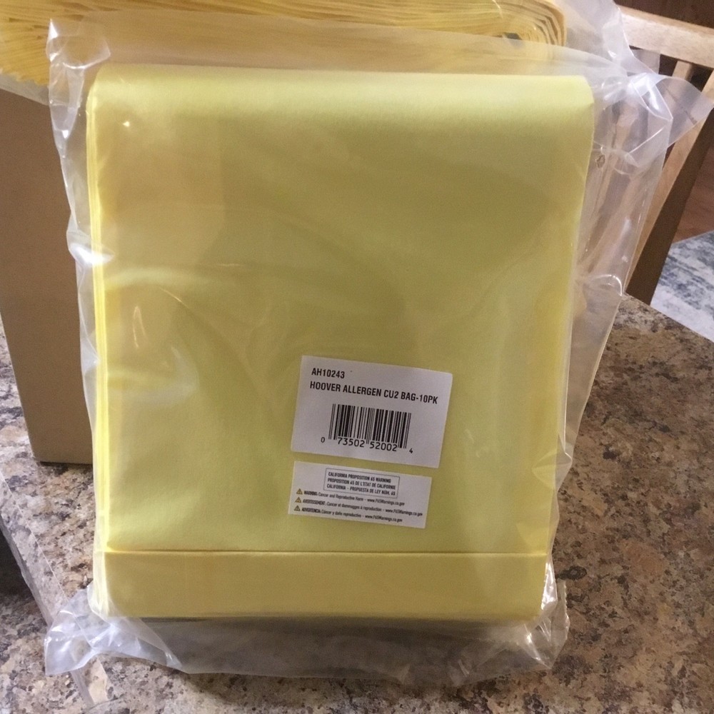 Hoover Hushtone Allergen Filtration Vacuum Bags #AH10243 Pack Of 10 Free Ship