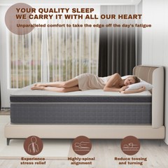 12″ Gel Memory Foam Hybrid Mattress Innerspring Medium Twin Full Queen King Size