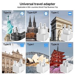 2000W Step Down Converter, 220V to 110V International Universal Travel Adapter