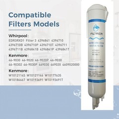 4 Pack Refrigerator Water Replacement Filter EDR3RXD1 9083 4396841 4396710