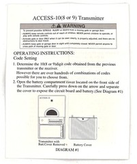 9 Digit Code Remote Control Garage Door/Gate Transmitter Opener MultiCode 318Mhz