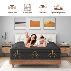 8″/12″/14″ Twin Full Queen King Mattress Gel Memory Foam Hybrid Spring In a Box