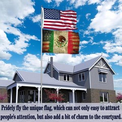 Mexico Flag Mexican American Flags for outside 3X5 Double Sided Mexico Usa Frien