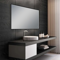 Dreamwerks LEO 38″ W x 24″ H Front & Backlit LED Mirror with Dimmer & Defogger