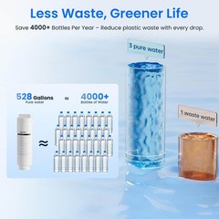 Hydrofast C100 Countertop Reverse Osmosis Water Filter System,6 Stage Filtration