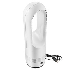 Uimoso Bladeless Tower Fan with Remote, 80° Oscillation, 8 Speeds, White