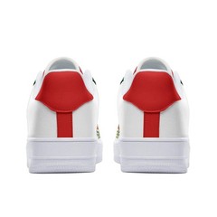 Mexico Flag Sneakers Mexico Colors Unisex Low Top Vegan Leather Sneakers